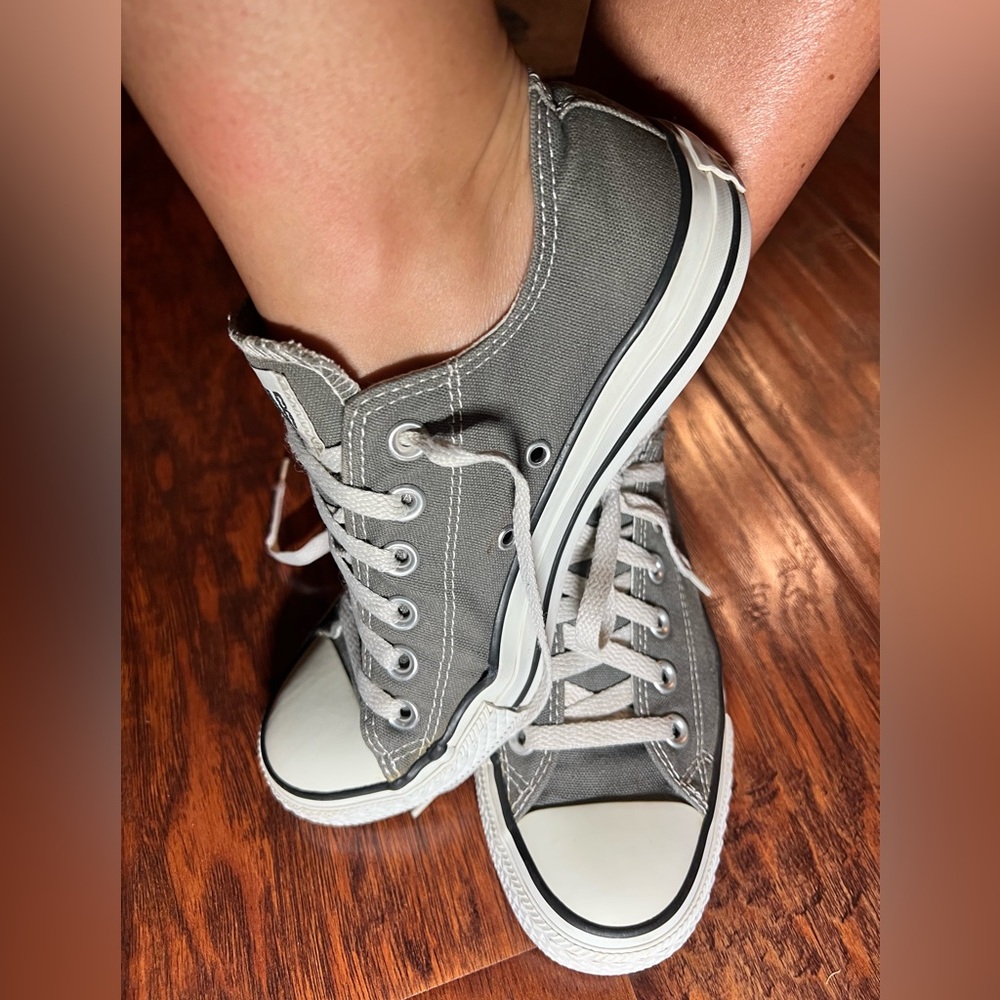 Converse Gray and White Women's Shoes